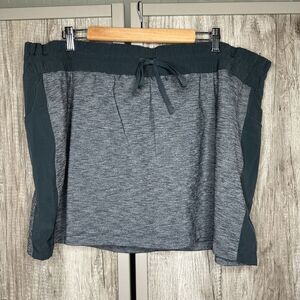 Athleta Skort Skirt Bike Shorts Black Gray Mini Tennis Pickleball Athleisure 2x